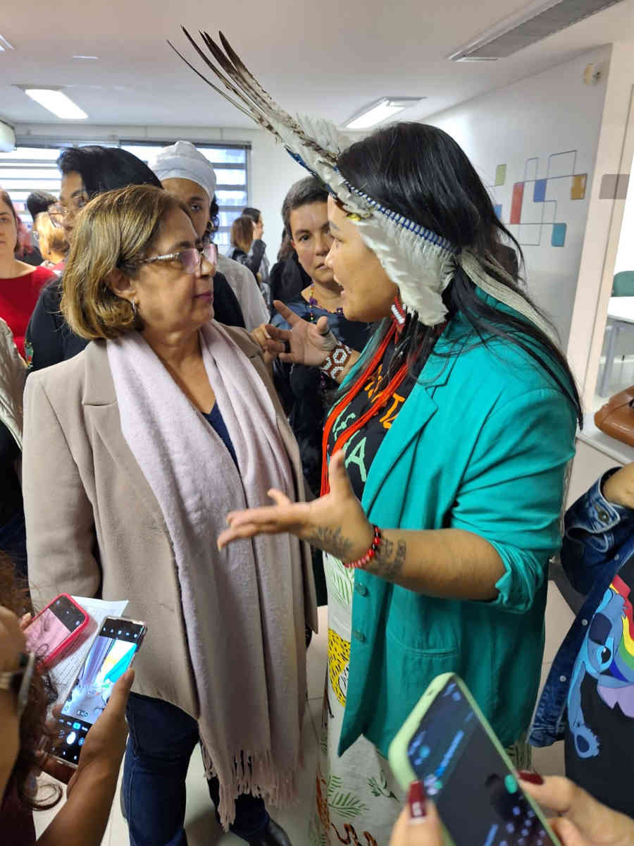 Indígenas entregam para a Ministra das Mulheres Protocolo para Atenção às mulheres indígenas na emergência Climática do RS