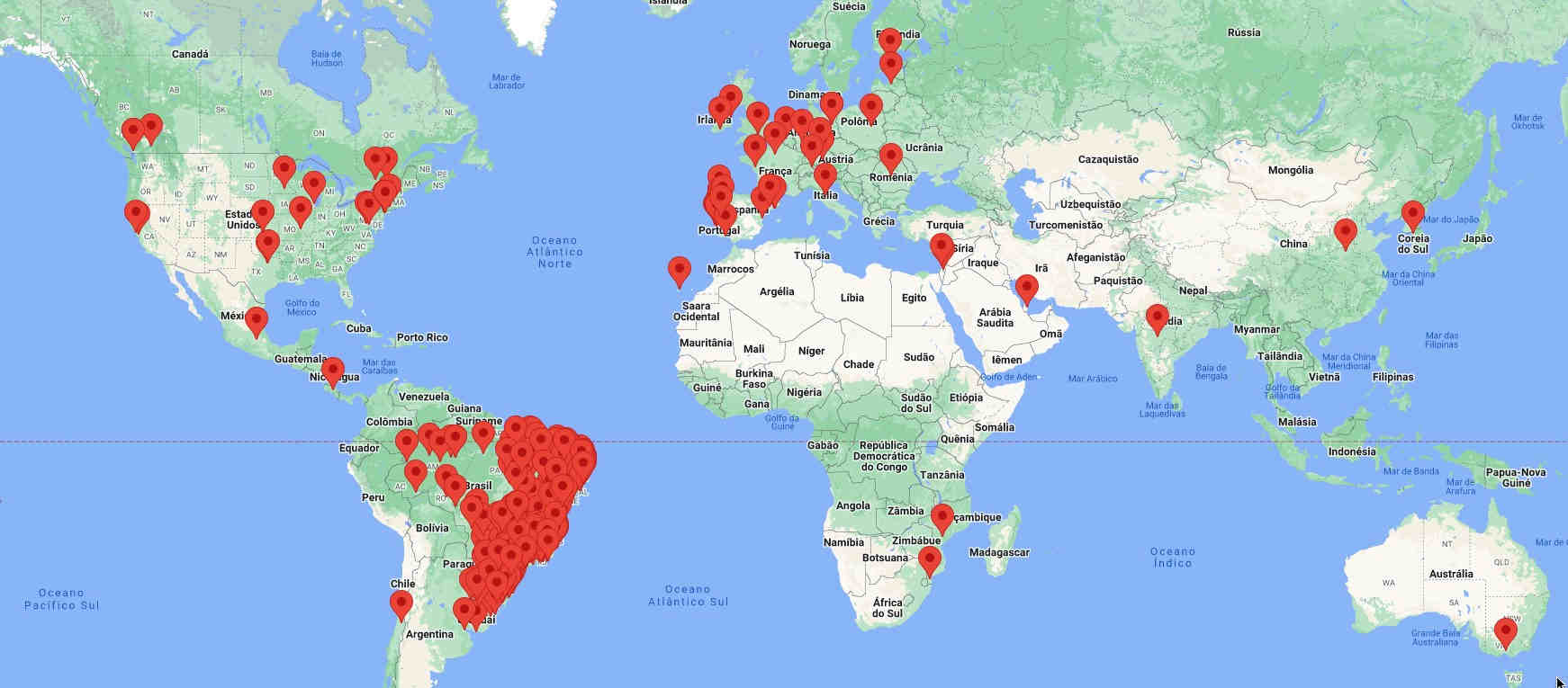 Acessos internacionais ao portal do Cfemea