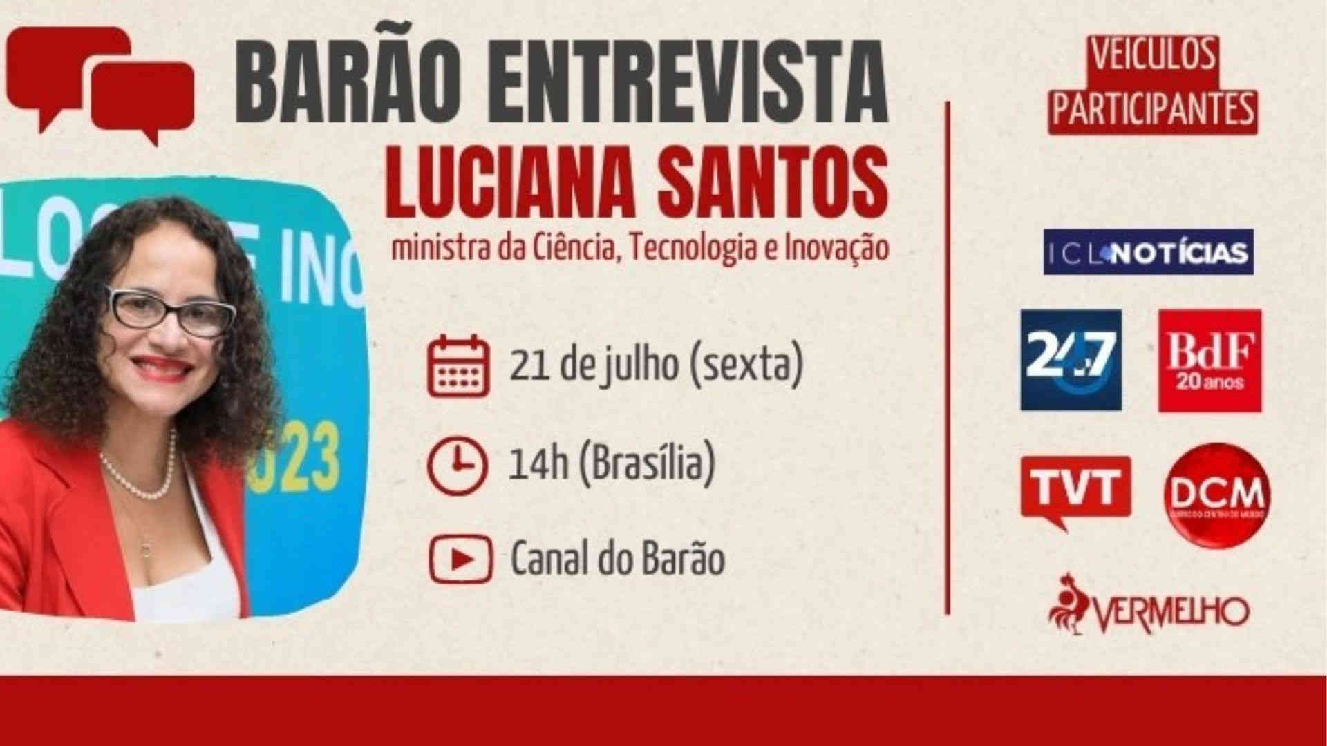 Luciana Santos do MCTI concede entrevista à mídia alternativa