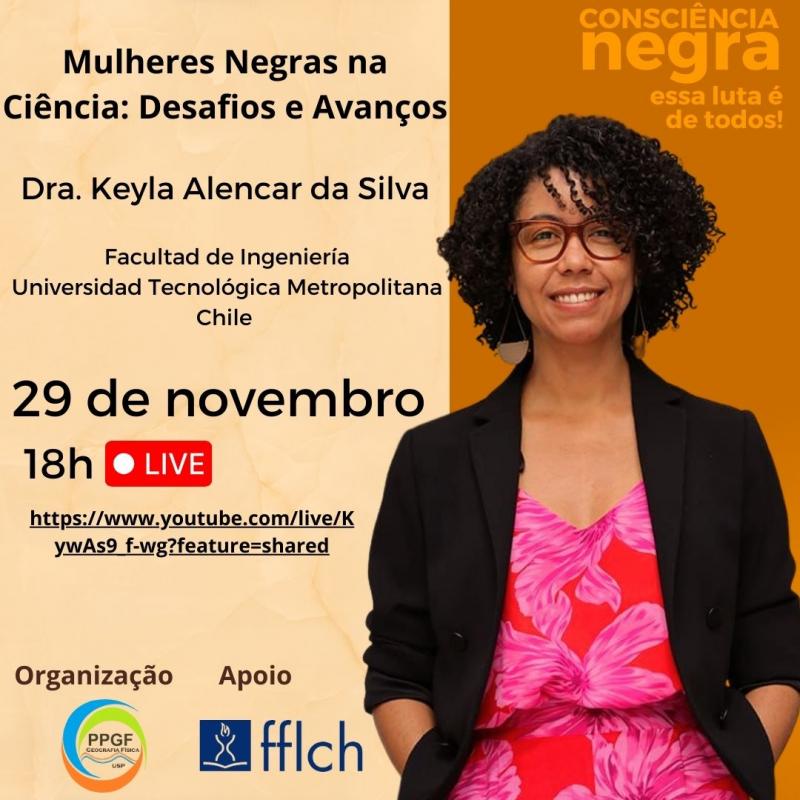 Presença das mulheres negras na ciência será tema de palestra nesta quarta-feira