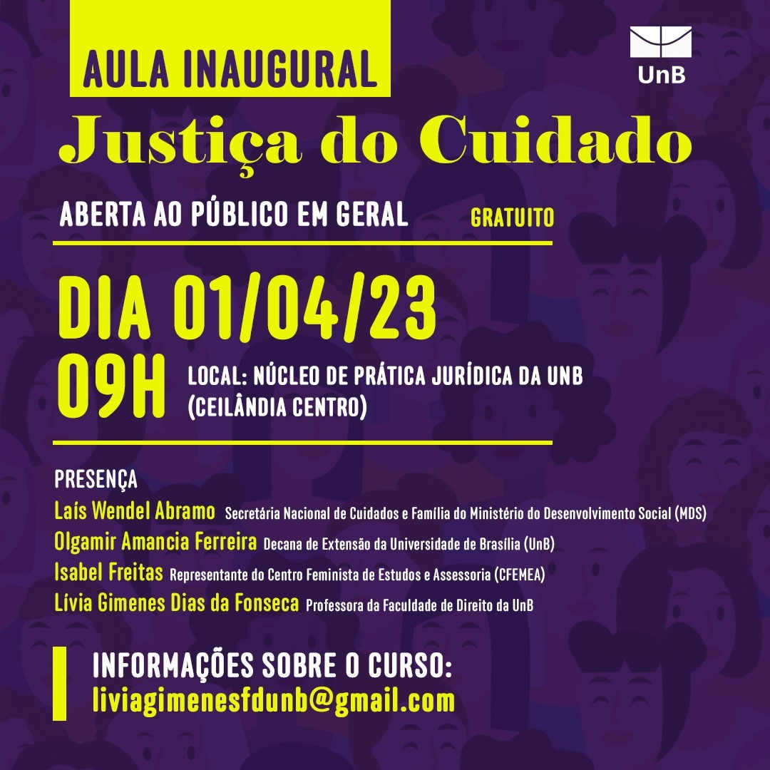 Aula Inaugural do Curso “Justiça do Cuidado” (Presencial)