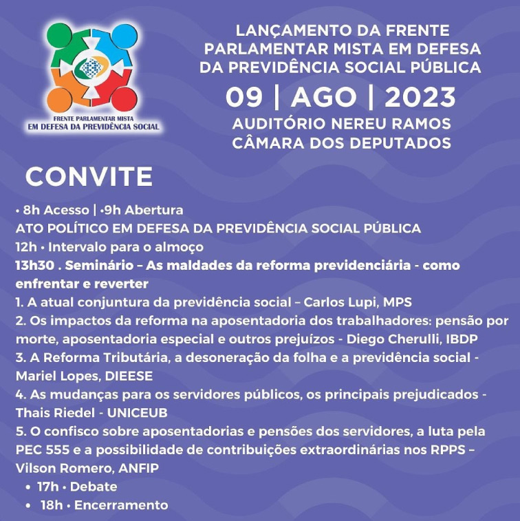 Lançamento da Frente Parlamentar Mista em Defesa da Previdência Social Pública