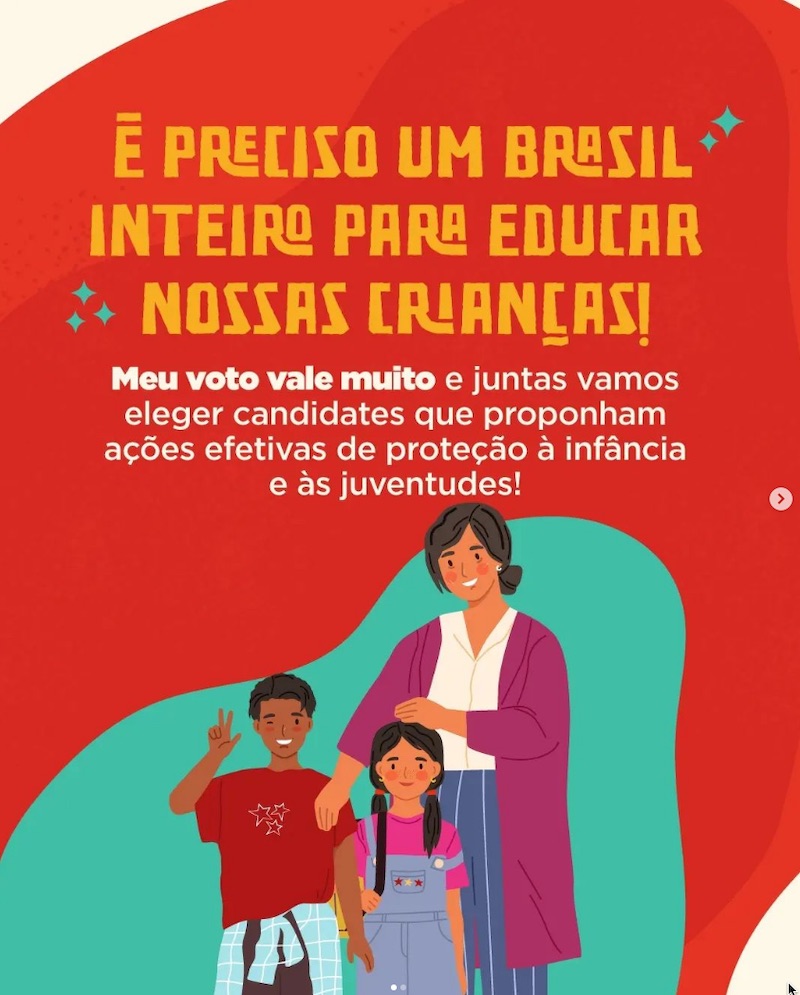 Meu voto vale educacao criancas