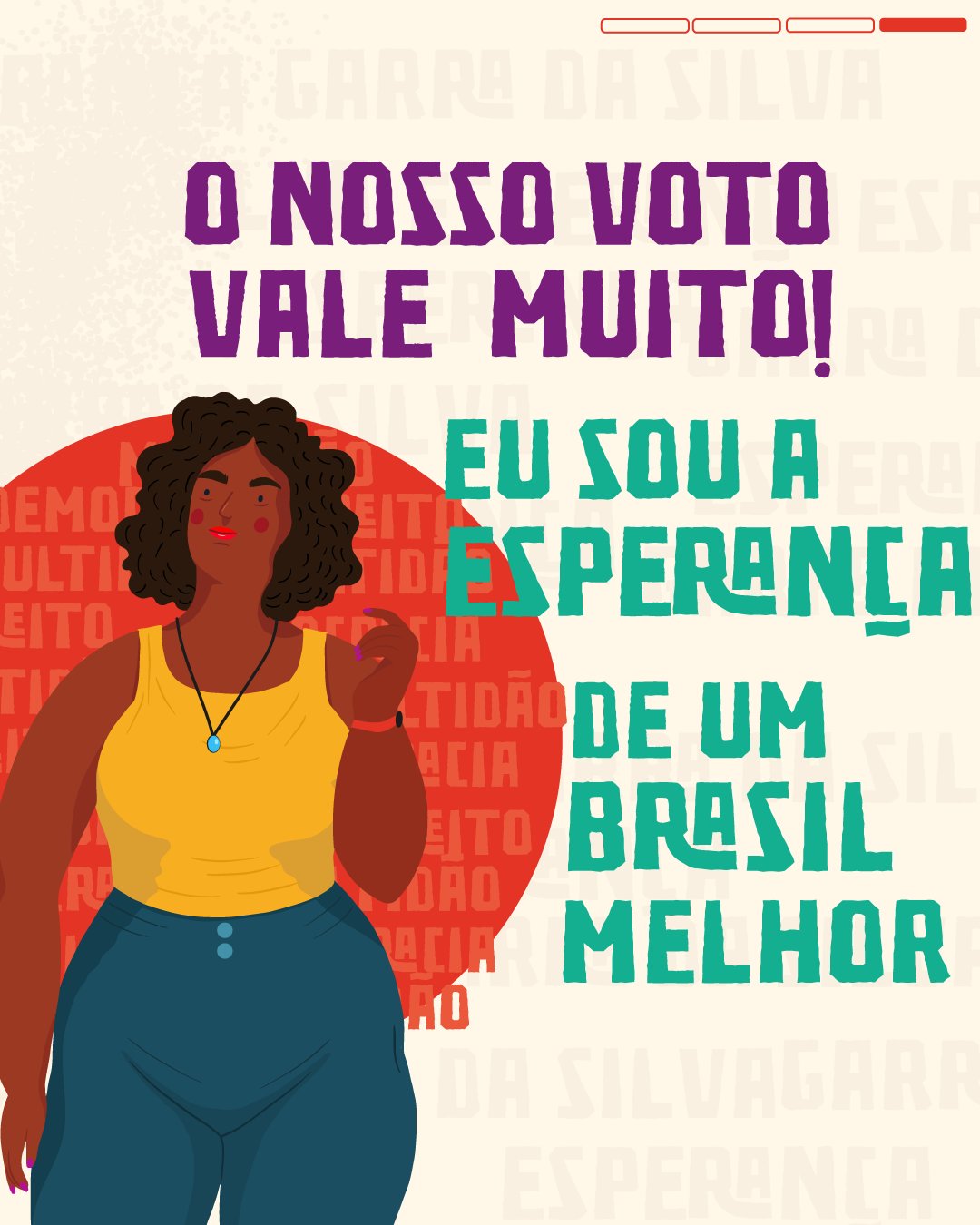 "Meu voto vale muito": campanha incentiva escolha de candidaturas de mulheres femininas progressistas