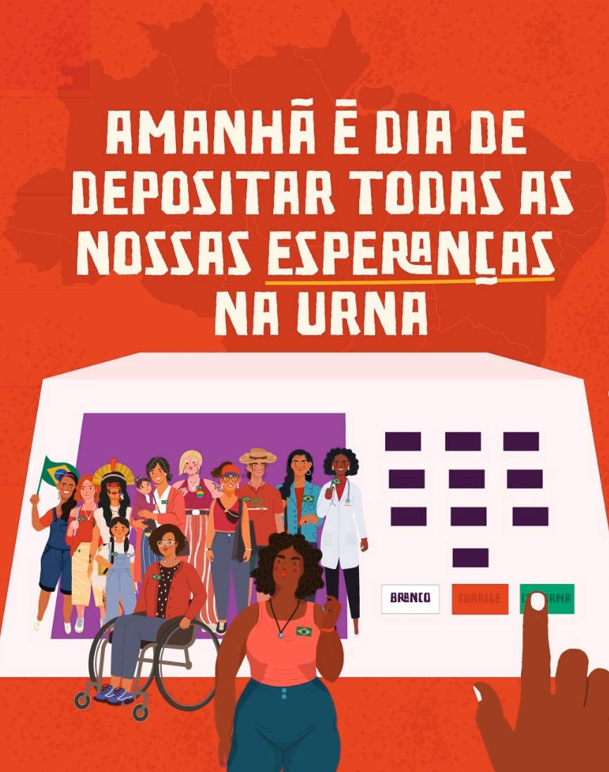 Eleição histórica. Vamos votar pela democracia, para que tenhamos chance de mudar