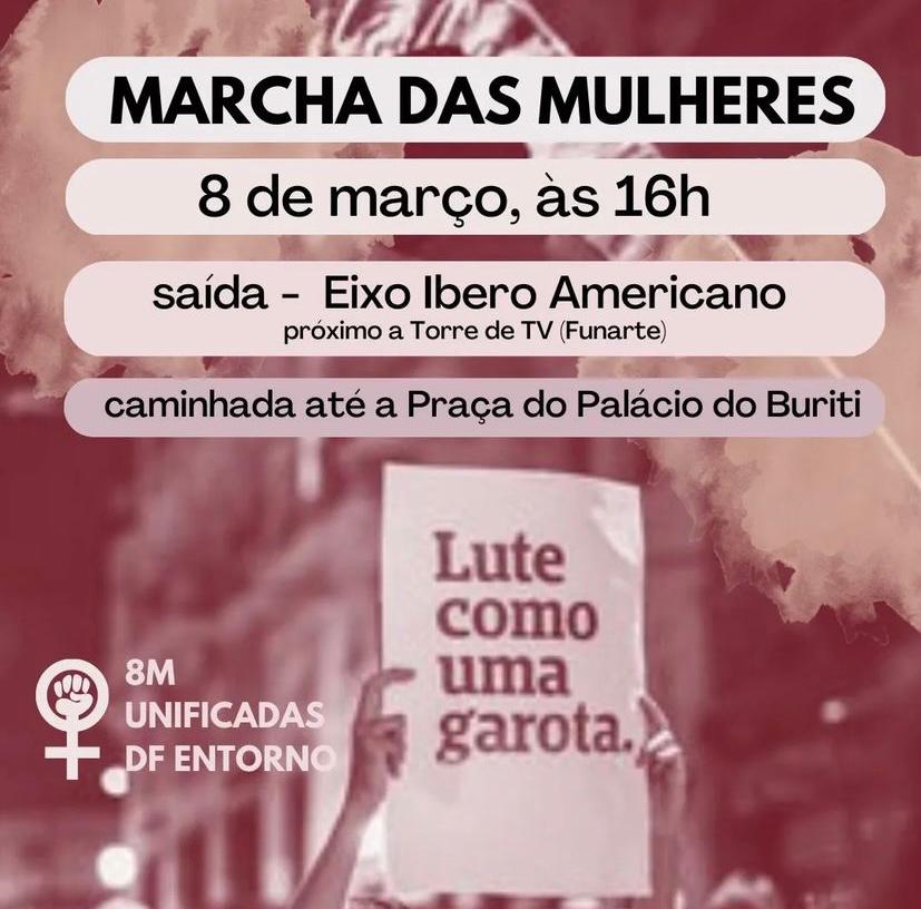 8M: marcha das mulheres do DF se levanta contra fome, racismo e feminicídio