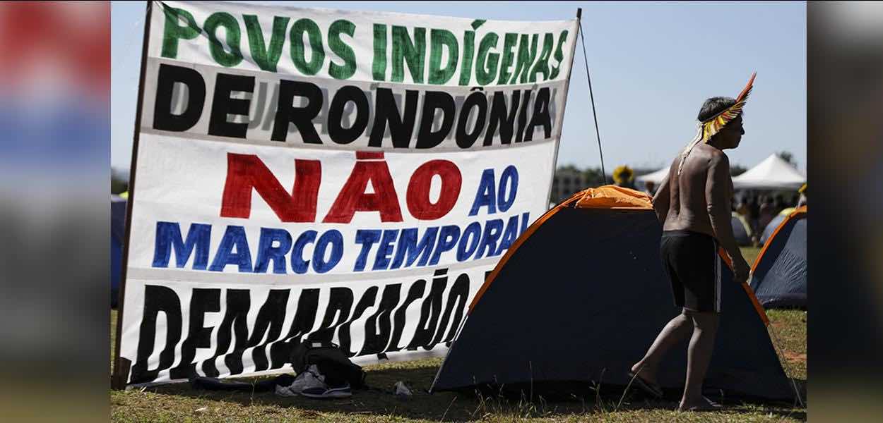 Indígenas de todo o país chegam a Brasília para acampamento contra marco temporal