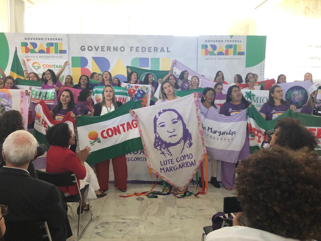 Marcha das Margaridas entrega pauta ao governo federal em ato nesta manhã no Palácio do Planalto