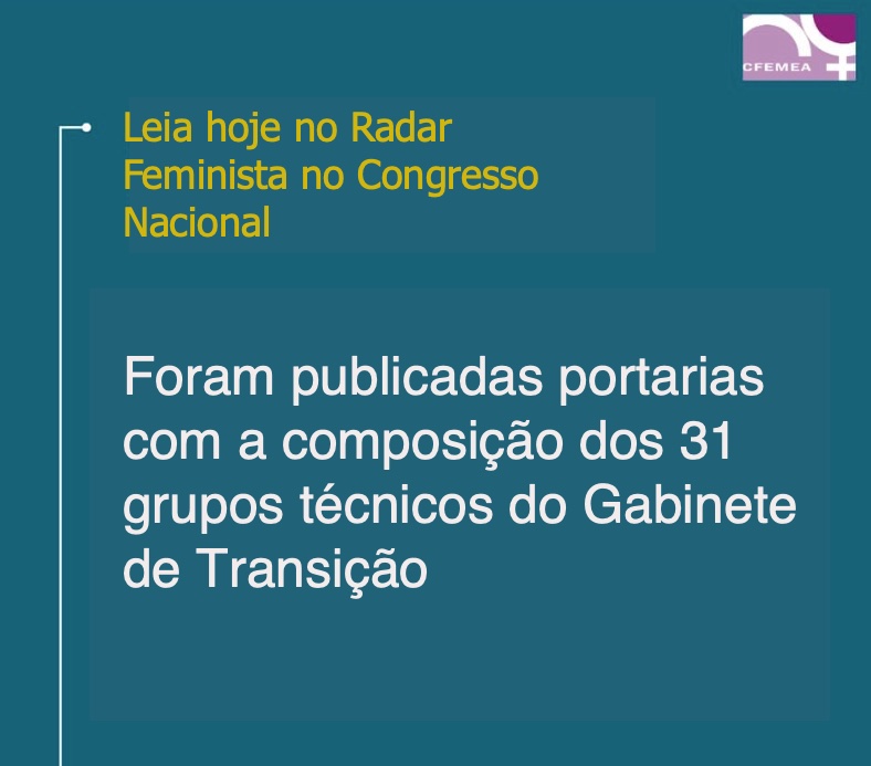 Radar Feminista no Congresso Nacional - 22 de novembro de 2022